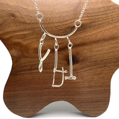 Silver Jewellery Tools Necklace