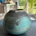 Berni Cooper - Moon jar in copper green glaze