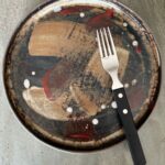 Berni Cooper - Large dinner plate with overlapping glazes