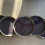 Berni Cooper - High sided desserts plates in plum glaze