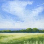 Hannah Buchanan - October Skies, 2024, Pastel on paper, 27 x 27cm