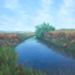 Hannah Buchanan - River Rother in the Autumn, 2024, Oil on board, 26 x 21cm