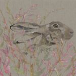 Jade Taylor - Acrylic on linen with botanical monoprint collage