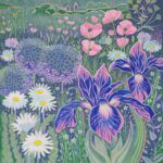 Annie Soudain - Linoprint The High Garden Great Dixter