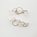 Asymmetric sterling silver earrings