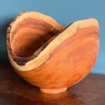 Live edge turned Yew Bowl