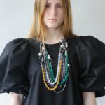 Multiple long beaded necklaces in various semi precious stones and silver, from £300 - £500 Photo credit: Natasha Bidgood
