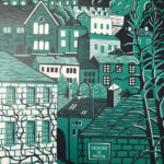 Hebden Bridge - linocut print