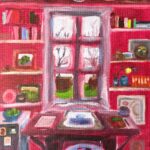 Study in Pink by Angel Young - oil on board