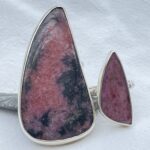 Rhodonite and Silver Rings