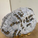 Brain - Raku and gold foil