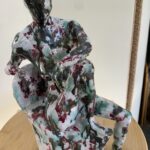 Seated Woman motley glaze