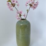 Jade green glazed vase