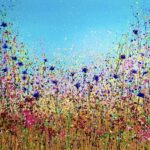 Cornflower Serenade 100x100x4cm original acrylic