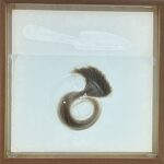 During Covid - Glass, hair 28 x 28 cm