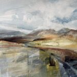 ‘Distant dynamic views’ Acrylic on paper unframed 380x570