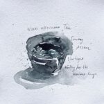 Winter Afternoon Tea by Angel Young - watercolour and ink on paper