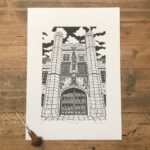 Kings College - linocut