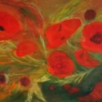 Poppies in acrylic