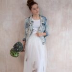 Audrey skirt with Ferns embroidery