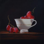 Teacup with Red Grapes