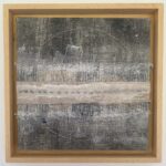 Susie Koren - Tundra Birch - earth pigments on linen & hand stitch