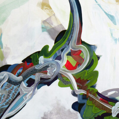 Painting of an abstract organic shape