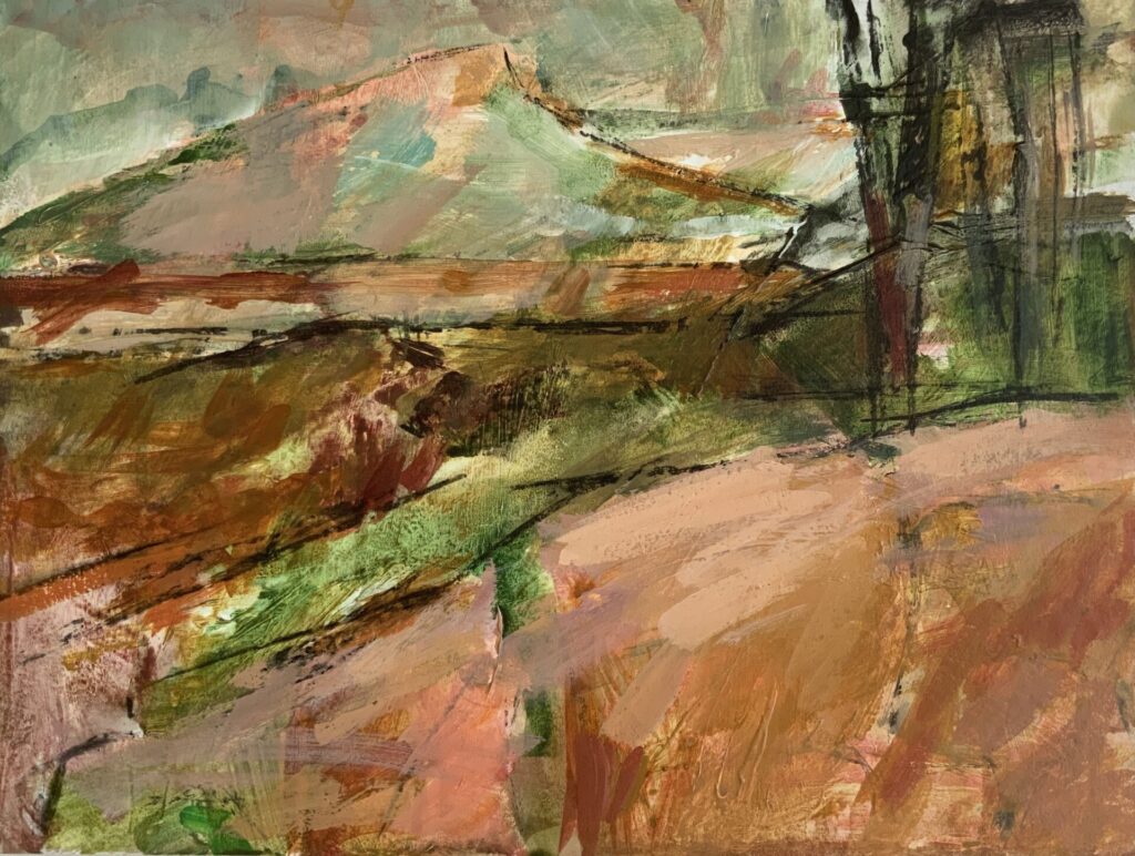 Rocks, Trees and Mountain