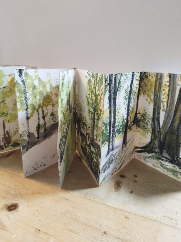 Art and Wellbeing Mini Retreat/Concertina Sketchbook
